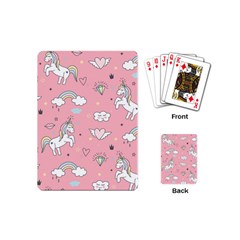 Cute-unicorn-seamless-pattern Playing Cards Single Design (mini) by Vaneshart