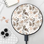 Paisley Pattern Background Graphic Wireless Fast Charger(Black) Front