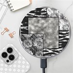 Background Pattern Geometric Design Wireless Fast Charger(White) Front