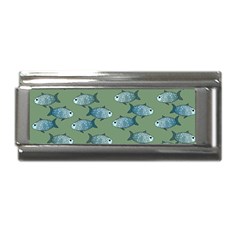 Fishes Pattern Background Theme Superlink Italian Charm (9mm) by Vaneshop