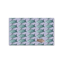Fishes Pattern Background Theme Art Sticker Rectangular (100 Pack) by Vaneshop