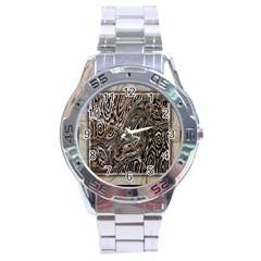 Zebra Abstract Background Stainless Steel Analogue Watch by Vaneshop