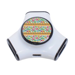 Flower Fabric Design 3-port Usb Hub by Vaneshop