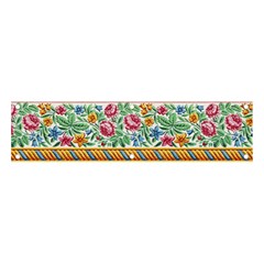 Flower Fabric Design Banner And Sign 4  X 1  by Vaneshop
