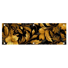 Flower Gold Floral Banner And Sign 6  X 2  by Vaneshop