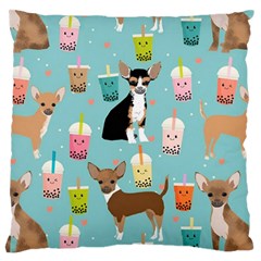 Chihuahua Bubble Kawaii Boba Tea Cute Dog Standard Premium Plush Fleece Cushion Case (one Side) by Wav3s