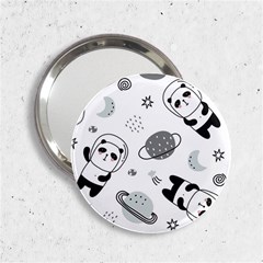 Panda Floating In Space And Star 2 25  Handbag Mirrors by Wav3s