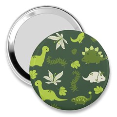 Cute Dinosaur Pattern 3  Handbag Mirrors by Wav3s