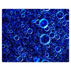 Blue Bubbles Abstract Premium Plush Fleece Blanket (medium) by Vaneshop