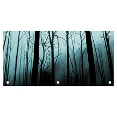 Tree Night Dark Forest Banner And Sign 6  X 3  by Vaneshop