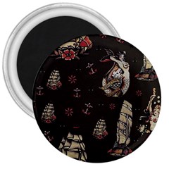 Vintage Tattoos Nautical 3  Magnets by Vaneshop