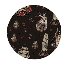 Vintage Tattoos Nautical Mini Round Pill Box (pack Of 5) by Vaneshop
