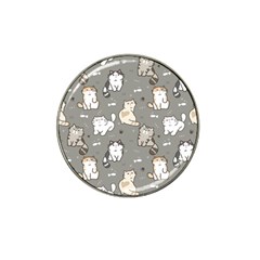 Cute Cat Pattern Cartoon Hat Clip Ball Marker (4 Pack) by Cowasu