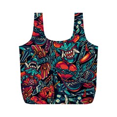 Japanese Graffiti Full Print Recycle Bag (m) by Cowasu