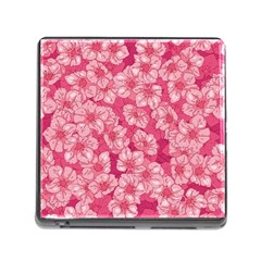Cute Pink Sakura Flower Pattern Memory Card Reader (square 5 Slot) by Cowasu
