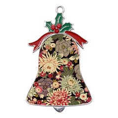 Japanese Flower Art Metal Holly Leaf Bell Ornament by Cowasu