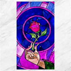 Stained Glass Rose Canvas 40  X 72  by Cowasu