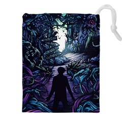 Horror Psychedelic Art Drawstring Pouch (5xl) by Cowasu