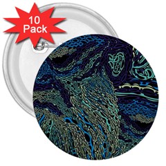 Dark Psychedelic 3  Buttons (10 Pack)  by Cowasu