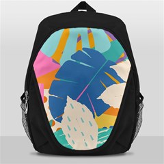 Exotic Leaves Flower Plant And Branches Art Print Botanical Pattern Backpack Bag by Cowasu