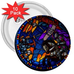 The Game Monster Stained Glass 3  Buttons (10 Pack)  by Cowasu