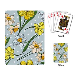 Narcissus Floral Botanical Flowers Playing Cards Single Design (rectangle) by Cowasu