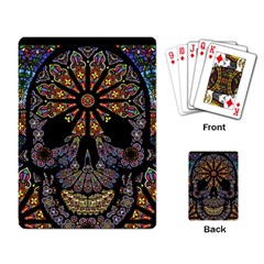 Skull Death Mosaic Artwork Stained Glass Playing Cards Single Design (rectangle) by Cowasu