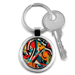 Colorful Abstract Key Chain (round) by Jack14