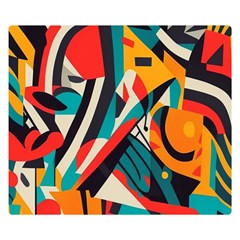 Colorful Abstract Premium Plush Fleece Blanket (small) by Jack14