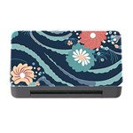 Waves Flowers Pattern Water Floral Minimalist Memory Card Reader with CF Front