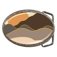 Boho Bohemian Hills Nature Drawing Belt Buckles by Ndabl3x