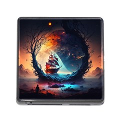 Tree Planet Moon Memory Card Reader (square 5 Slot) by Ndabl3x
