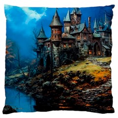Castle Fantasy Standard Premium Plush Fleece Cushion Case (one Side) by Ndabl3x