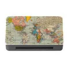 Vintage World Map Memory Card Reader With Cf by Cowasu