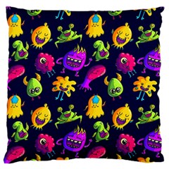 Space Patterns Large Premium Plush Fleece Cushion Case (two Sides) by Amaryn4rt