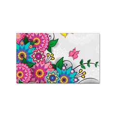 Flowers Pattern Vector Art Sticker Rectangular (10 Pack) by Amaryn4rt