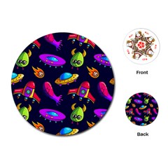 Space Pattern Playing Cards Single Design (round) by Amaryn4rt