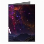 Clouds Fantasy Space Landscape Colorful Planet Greeting Cards (Pkg of 8) Left