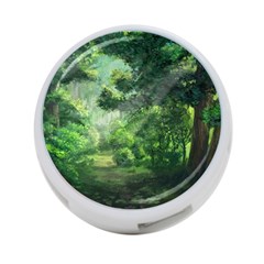 Anime Green Forest Jungle Nature Landscape 4-port Usb Hub (one Side) by Ravend