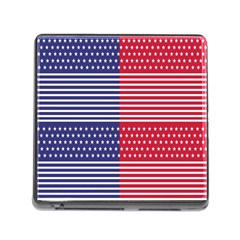 American Flag Patriot Red White Memory Card Reader (square 5 Slot) by Celenk