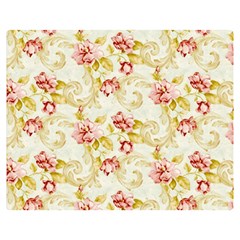 Background Pattern Flower Spring Premium Plush Fleece Blanket (medium) by Celenk
