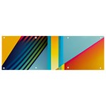 Colorful Rainbow Stripe Pattern Banner and Sign 9  x 3  Front