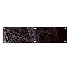 Curve Wave Line Texture Element Banner And Sign 4  X 1  by Vaneshop