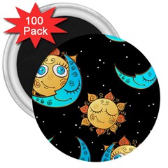 Seamless-pattern-with-sun-moon-children 3  Magnets (100 Pack) by uniart180623