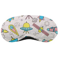 Cute-seamless-pattern-with-space Sleeping Mask by uniart180623