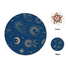 Seamless-galaxy-pattern Playing Cards Single Design (round) by uniart180623