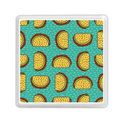 Taco-drawing-background-mexican-fast-food-pattern Memory Card Reader (square) by uniart180623