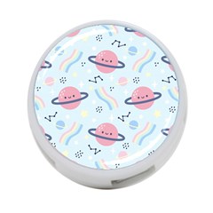 Cute-planet-space-seamless-pattern-background 4-port Usb Hub (one Side) by uniart180623