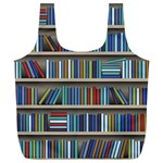 Bookshelf Full Print Recycle Bag (XL) Back