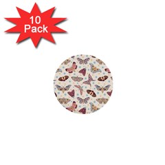 Pattern-with-butterflies-moths 1  Mini Buttons (10 Pack)  by uniart180623